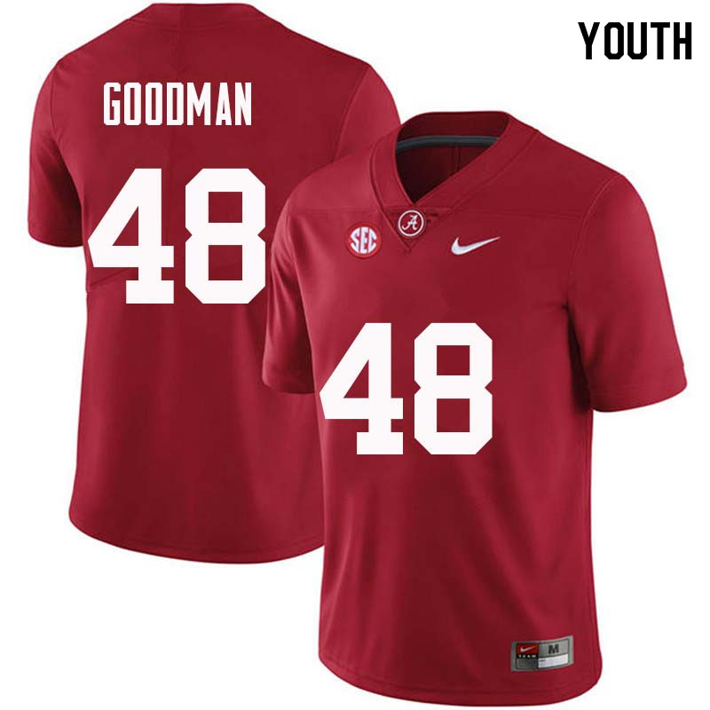Youth #48 Sean Goodman Alabama Crimson Tide College Football Jerseys Sale-Crimson